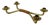 Modern Brutalist Brass and Leather Candleholder in the style of Auböck, 1950s For Sale