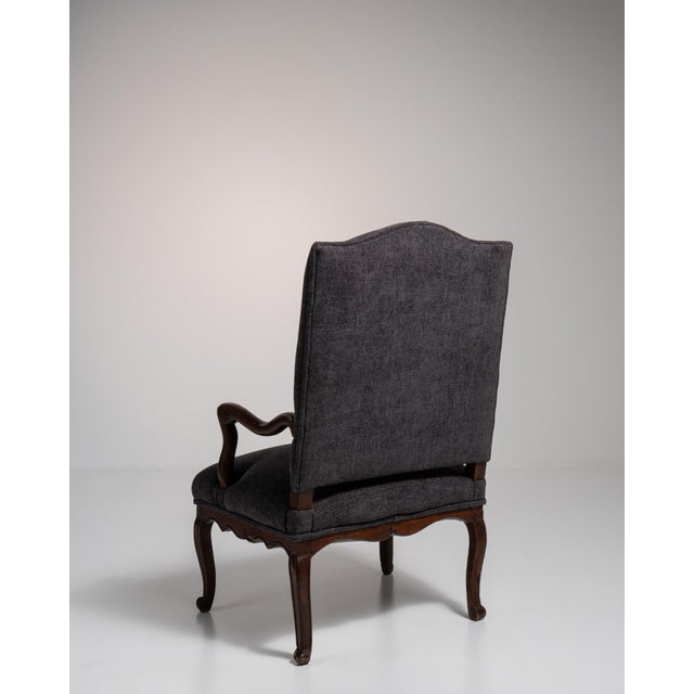 19th Century Louis XV Black Wood Club Chairs For Sale - Image 12 of 15