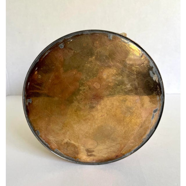 Mid 20th Century Solid Brass Vase With Elephant Head Handles For Sale - Image 9 of 10