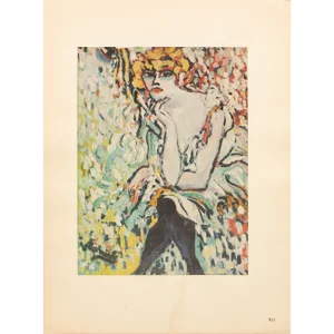 1947 M. Vlaminck "The Dancer of Rat Mort", Original Period Parisian Lithograph