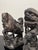 Mid 20th Century Pair of Intricately Carved Wooden Foo Dogs For Sale - Image 9 of 14