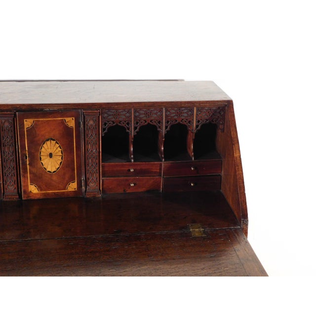 Late 19th Century 1880s English Oak Slant Front Desk For Sale - Image 5 of 17