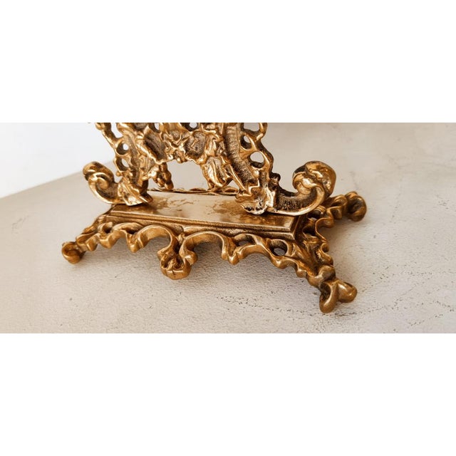 Baroque Adjustable Dressing Table Mirror in Brass For Sale - Image 3 of 18