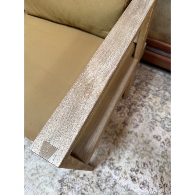 Williams-Sonoma Home Outdoor Teak Wood Arm Chairs, Pair For Sale In San Francisco - Image 6 of 12