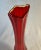 Vintage Mid Century Modern Orange and Yellow 19” Tall Swung Glass Vase For Sale In Greenville, SC - Image 6 of 12