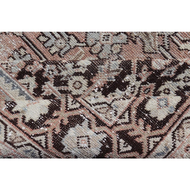 Vintage Persian Sultanabad-Mahal Rug With Sub-Geometric Diamond For Sale - Image 11 of 12
