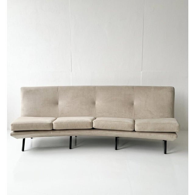 Triennale Four-Seater Curved Sofa by Marco Zanuso for Arflex, 1960s For Sale - Image 14 of 14