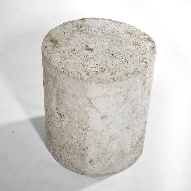 Antique White Faux Fossilized Stone Table For Sale - Image 8 of 9