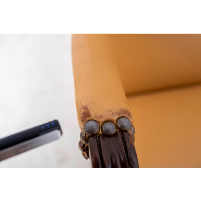 Pair of Mahogany Leather Martha Washington Style Armchairs For Sale - Image 18 of 18