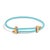 Turquoise Glow Adjustable Gold Rope Bracelet For Sale - Image 9 of 9