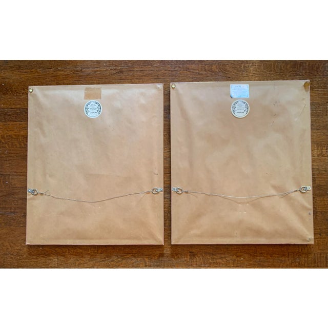 Mid 20th Century Rustic European Landscape Scene Prints, Framed - Set of 2 For Sale - Image 4 of 8