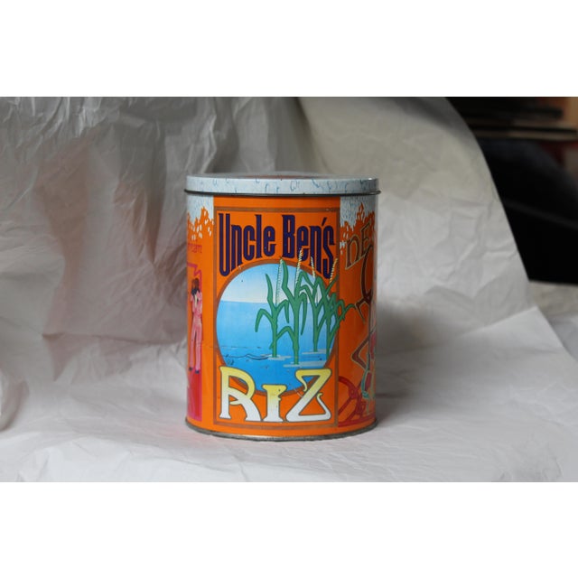 Blue Vintage Uncle Bens Rice Metal Box, 1970s For Sale - Image 8 of 18