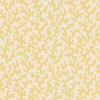 Schumacher X Veere Grenney Folly Fabric in Straw For Sale