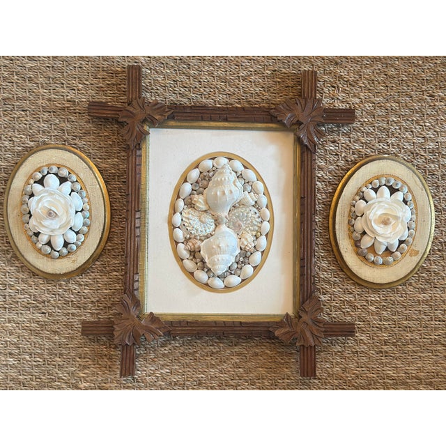 Collection of Vintage Shell Art For Sale - Image 4 of 5