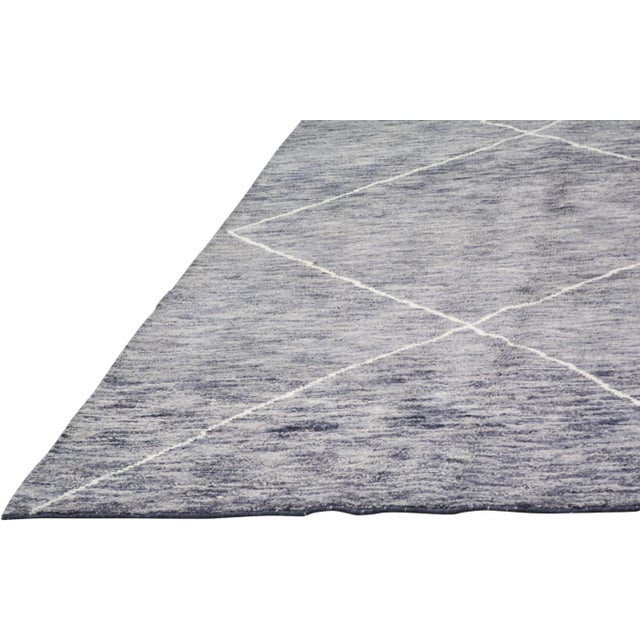 Moroccan Modern Moroccan Hand Knotted Wool Rug, 5'8"x8'2" For Sale - Image 3 of 6