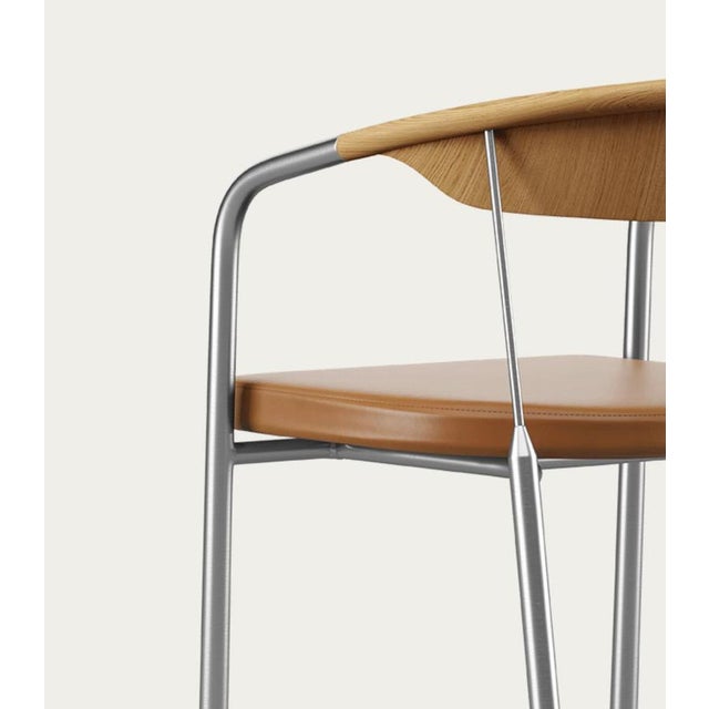 Chairman Chair in Oak with Upholstery in Cognac by Henrik Tengler for One Collection For Sale - Image 6 of 16