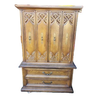 1970s American of Martinsville Tall Dresser / Armoire For Sale