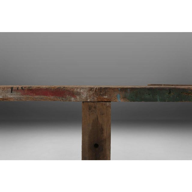 Large Rustic Workbench, 1850s For Sale - Image 13 of 18