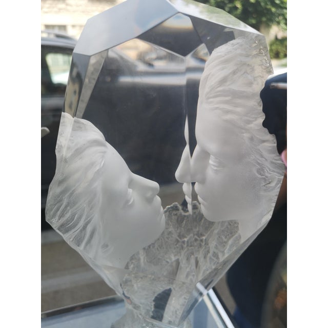 Romantic couple statue Man Woman Love gift SIGNED Sculpture Signed by the modern American artist Wilkinson. Acrylic...