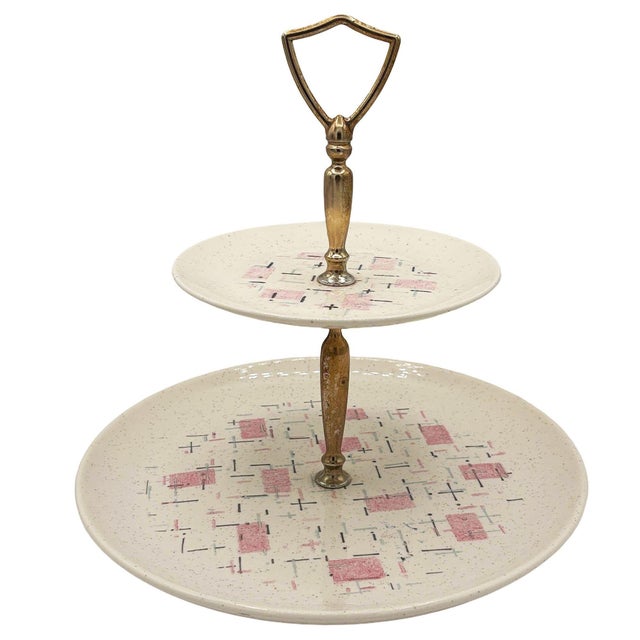 1950s "Tickled Pink" Serverware Dinner Plate Platter Bowl Set by Vernonware - 110 Piece For Sale - Image 12 of 18