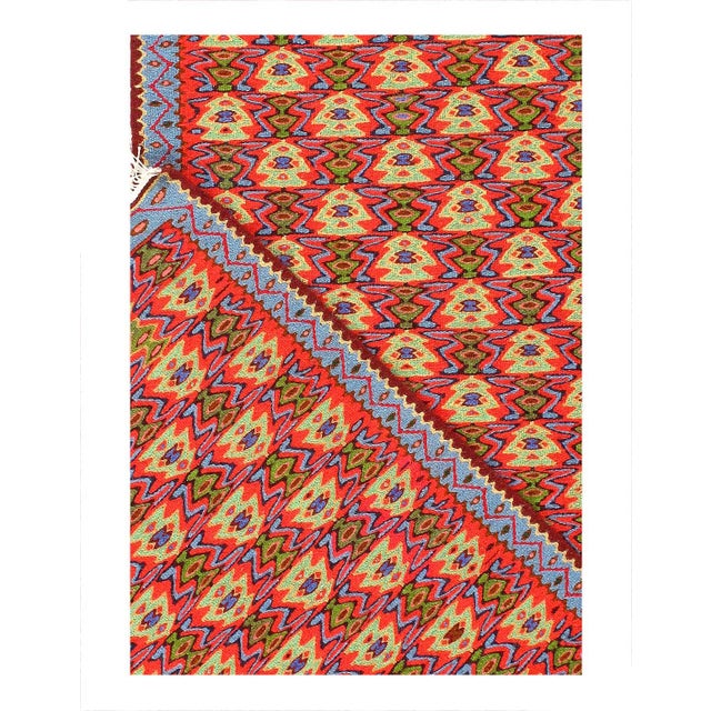 Traditional Pasargad DC Fine Hand Knotted Flat Weave Senneh Runner Rug For Sale - Image 3 of 3