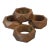 Vintage Wooden Faceted Napkin Rings - Set of 4 For Sale