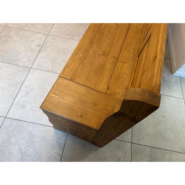 Wood Farmhouse Corner Bench Group in Wood For Sale - Image 7 of 14