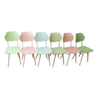 Mid-Century Modern Dining Chairs from TON, Czechoslovakia, 1964, Set of 6 For Sale