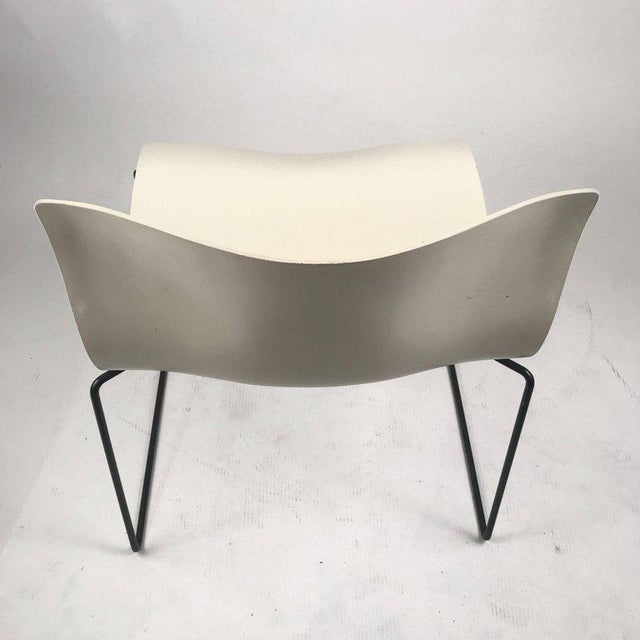 Knoll Massimo Vignelli Handkerchief Stacking Chair in Black & White