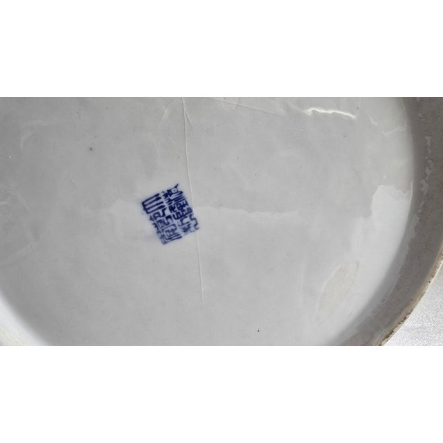 Pair of Early 20th Century Antique Asian Blue & White Temple Jars Phoenix Dragon For Sale - Image 11 of 12