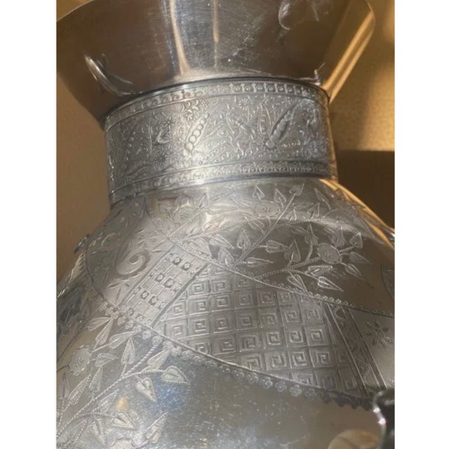 1869 Rogers Smith & Co. Silver Samovar – Ornate Victorian Masterpiece For Sale In San Francisco - Image 6 of 9