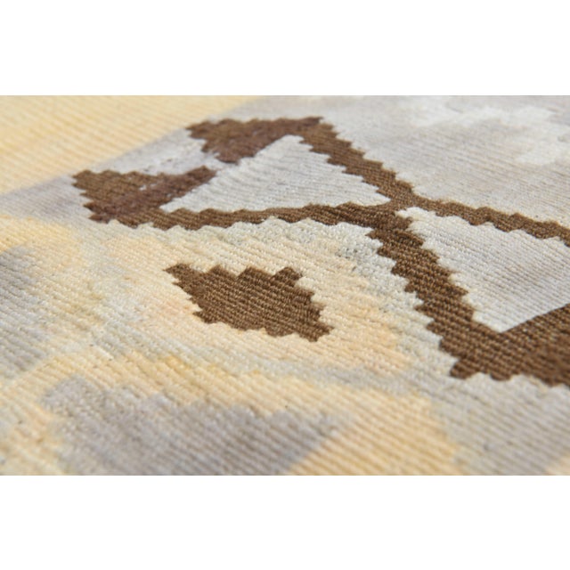 Beige 1970s Vintage Handmade Wool Cotton Turkish Beige Runner Rug For Sale - Image 8 of 11