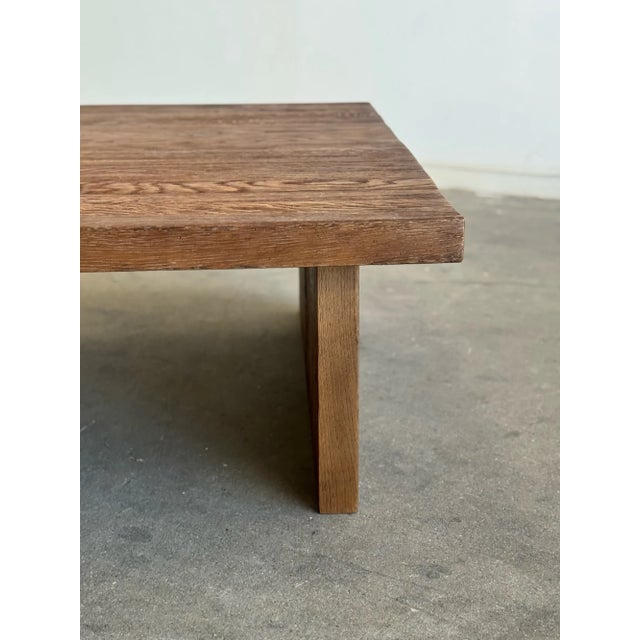 Contemporary Coffee Table in Reclaimed Oak For Sale - Image 3 of 12