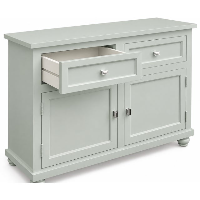 Two-Door Sideboard Cabinet – Painted in Sherwin-Williams Sea Spray For Sale - Image 4 of 7