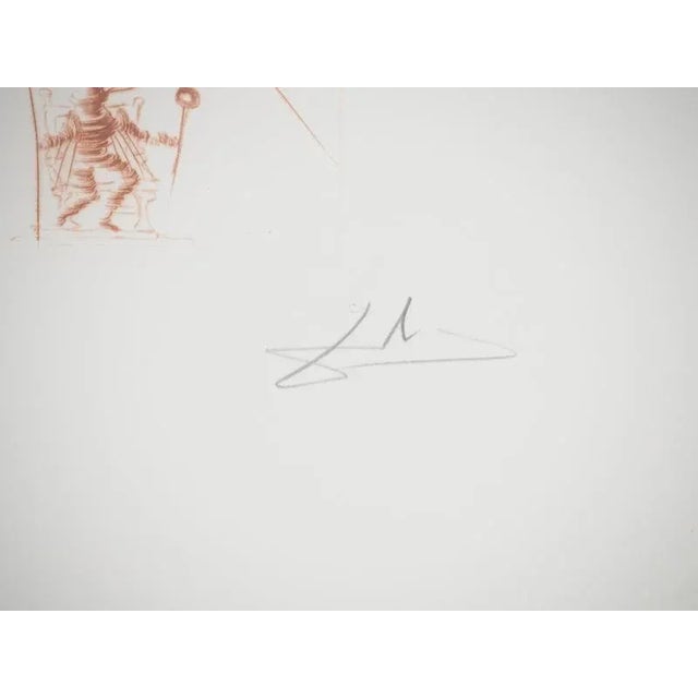 Salvador dali (1904-1989) henry iii, 1968 original drypoint engraving printed in sanguine signed in pencil justified ea...