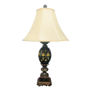 Vintage Late 20th Century Hand Painted Table Lamp