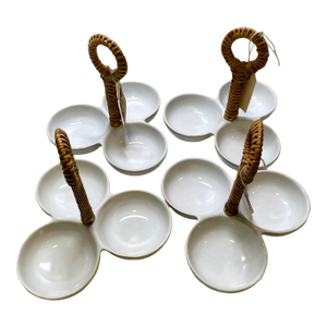 Frontgate Savannah Snack Caddy Serving Bowls Set of 4