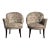 Pair of 1940s Attributed to Grosfeld House Asymmetrical Chairs Clean Upholstery For Sale