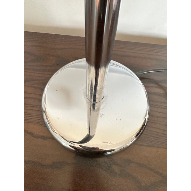 Mid-Century Modern French Mid-Century Chrome and Adjustable Plastic Arm Desk Lamp For Sale - Image 3 of 12