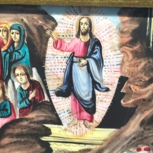 Unknown, Descent Into Hell and Resurrection from the Tomb, 1800, Oil on Board For Sale - Image 10 of 18