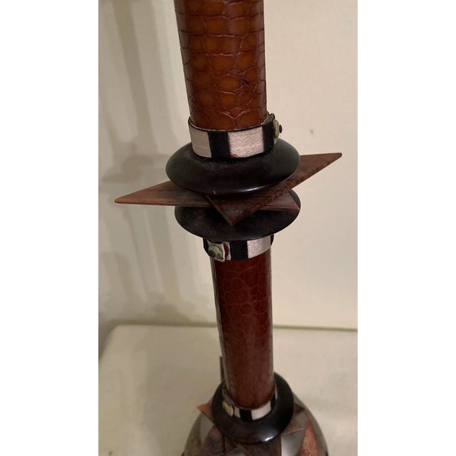 French Table Lamp by Helene Angeli, 1980s For Sale - Image 4 of 8