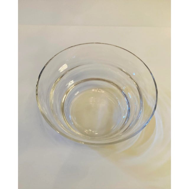1990s Modern Crystal Bowl Graduated in Size Horizontal Bands For Sale In Dallas - Image 6 of 9