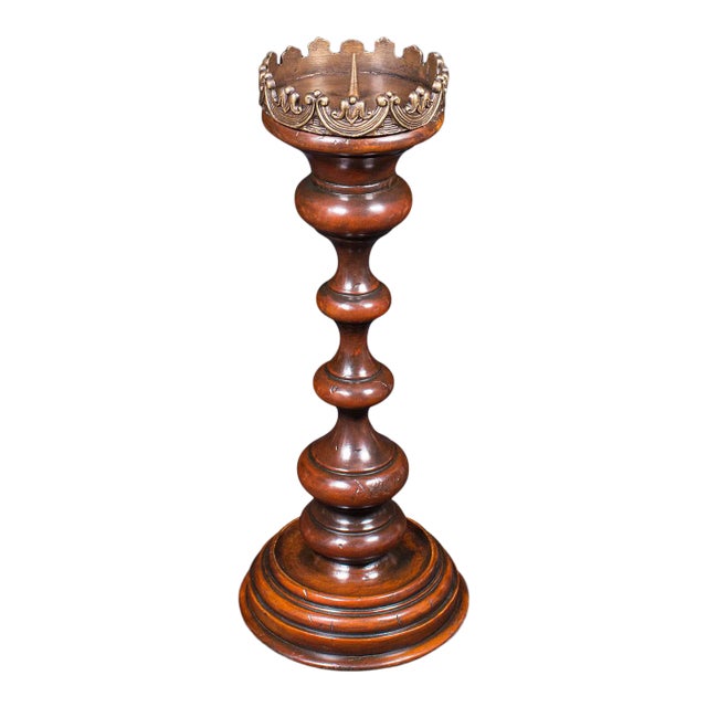 1960s Tall Vintage French Beech Centrepiece Torchere For Sale