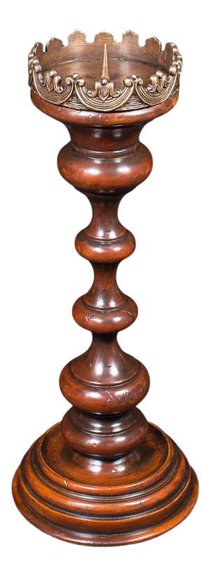 1960s Tall Vintage French Beech Centrepiece Torchere