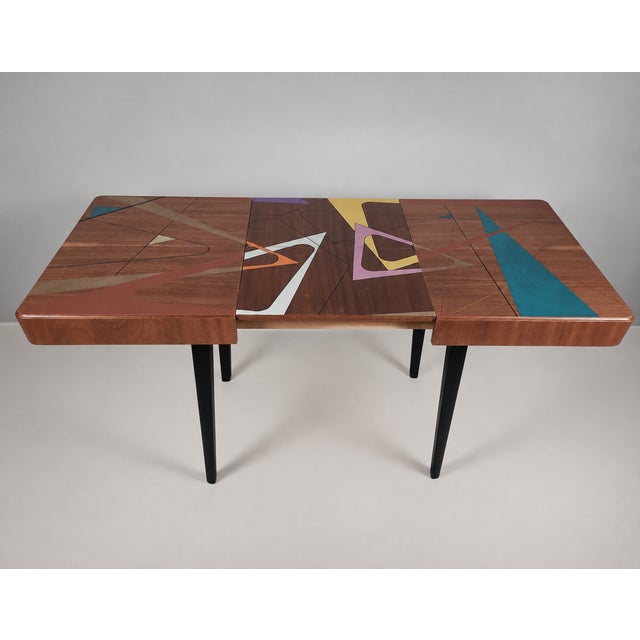 Wood Vintage Beech Table, 1970s For Sale - Image 7 of 11
