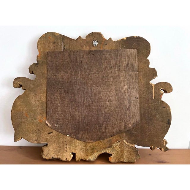 Mid 20th Century Ornate Vintage Carved Gilt Wall Mirror For Sale - Image 5 of 5