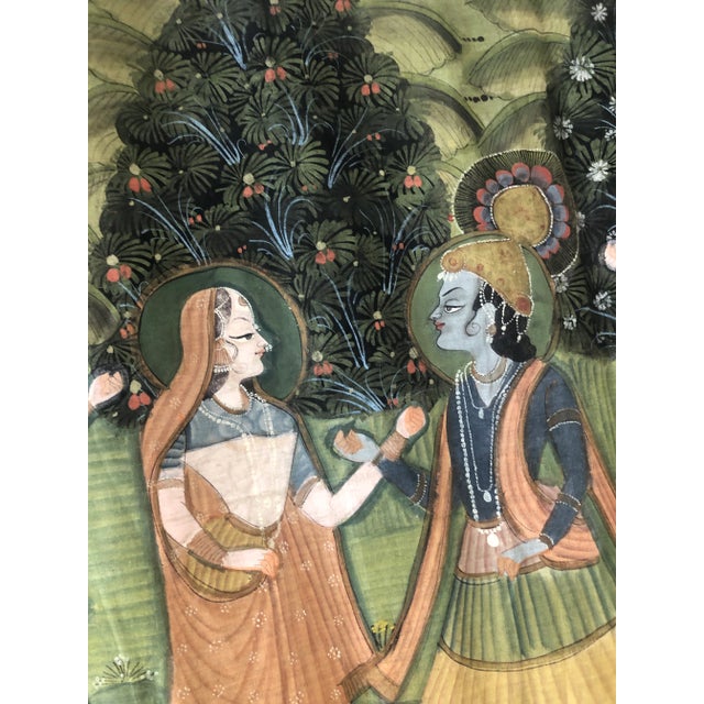 Textile 1970s Large Indian Silk Tapestry Art For Sale - Image 7 of 8