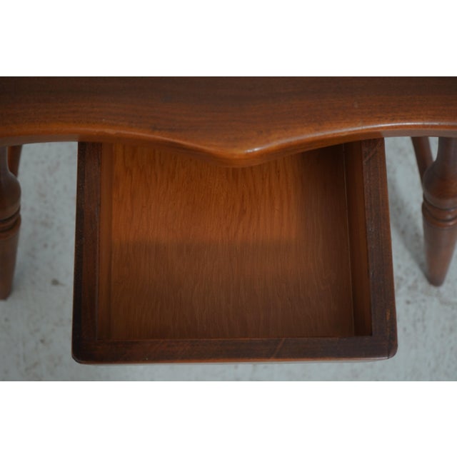 Frederick Duckloe Oak, Cherry, and Walnut Comb-Back Windsor Desk Writing Chair For Sale In Philadelphia - Image 6 of 18