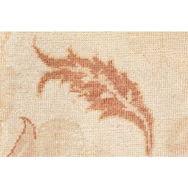 Fine Antique Indian Amritsar Beige, Botanic Handmade Wool Rug For Sale - Image 4 of 7