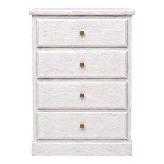 Late 20th Century Solid Pine 4-Drawer Dresser in Our Signature Coastal Breeze Finish For Sale